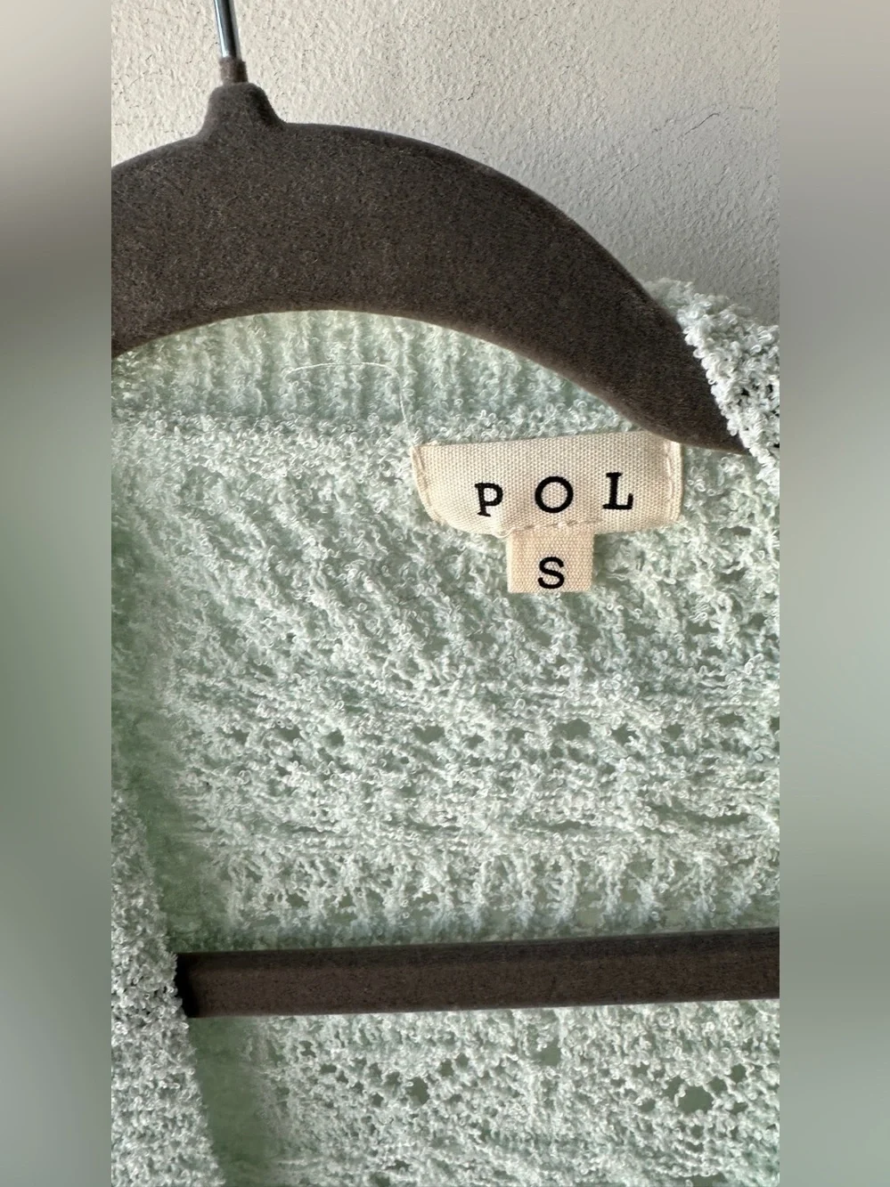POL, Mint Multi Stripe Open Knit Cardigan P2P 22, Size S | 10